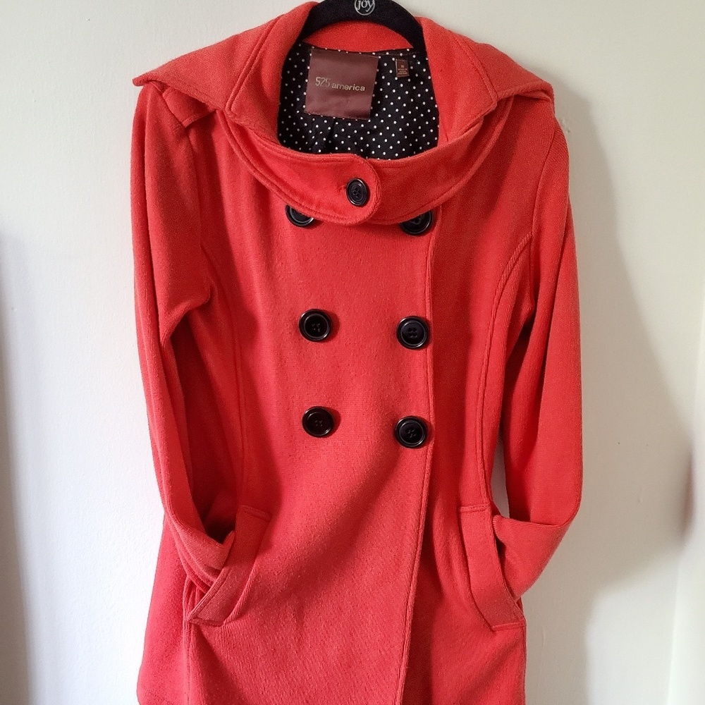 Soft fabric peacoat